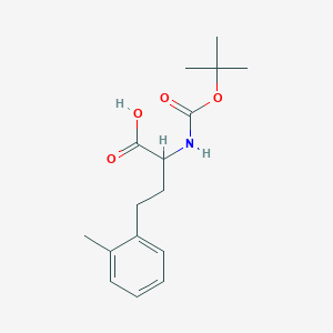 molecular formula C16H23NO4 B14855110 2-((Tert-butoxycarbonyl)amino)-4-(o-tolyl)butanoic acid 