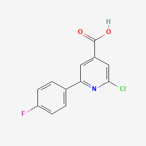 molecular formula C12H7ClFNO2 B14855124 2-Chloro-6-(4-fluorophenyl)pyridine-4-carboxylic acid 