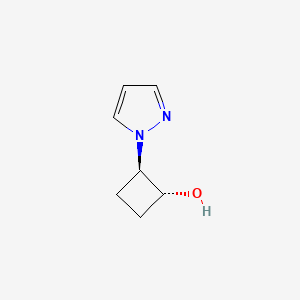 molecular formula C7H10N2O B1485513 trans-2-(1H-pyrazol-1-yl)cyclobutan-1-ol CAS No. 2165539-27-3