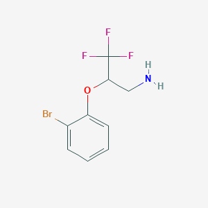 molecular formula C9H9BrF3NO B14855164 2-(2-Bromo-phenoxy)-3,3,3-trifluoro-propylamine 