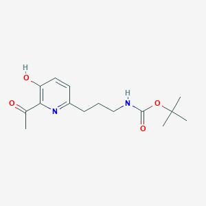 Tert-butyl 3-(6-acetyl-5-hydroxypyridin-2-YL)propylcarbamate