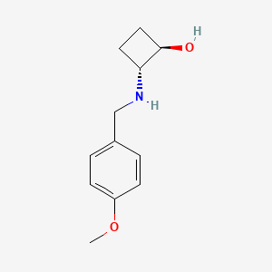 trans-2-{[(4-Methoxyphenyl)methyl]amino}cyclobutan-1-ol