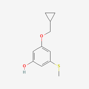 3-(Cyclopropylmethoxy)-5-(methylthio)phenol