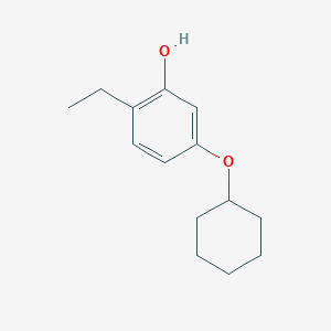 molecular formula C14H20O2 B14855207 5-(Cyclohexyloxy)-2-ethylphenol 