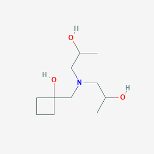 molecular formula C11H23NO3 B1485524 1-{[Bis(2-hydroxypropyl)amino]methyl}cyclobutan-1-ol CAS No. 2168660-25-9