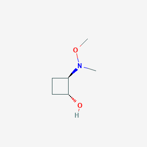 molecular formula C6H13NO2 B1485527 trans-2-[Methoxy(methyl)amino]cyclobutan-1-ol CAS No. 2166102-95-8
