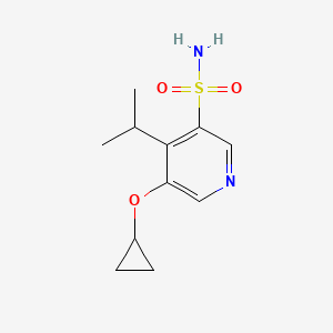 molecular formula C11H16N2O3S B14855341 5-Cyclopropoxy-4-isopropylpyridine-3-sulfonamide 