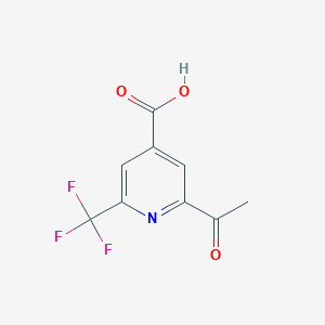 2-Acetyl-6-(trifluoromethyl)isonicotinic acid