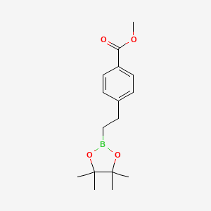 molecular formula C16H23BO4 B14855404 Methyl 4-(2-(4,4,5,5-tetramethyl-1,3,2-dioxaborolan-2-YL)ethyl)benzoate 