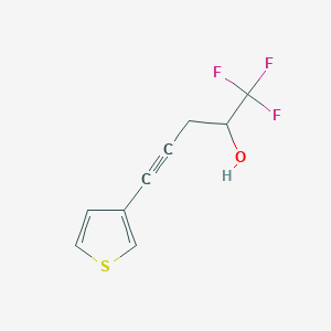 molecular formula C9H7F3OS B1485542 1,1,1-Trifluoro-5-(thiophen-3-yl)pent-4-yn-2-ol CAS No. 2098135-41-0