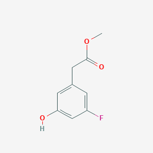 molecular formula C9H9FO3 B14855431 Methyl 3-fluoro-5-hydroxyphenylacetate 