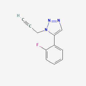 molecular formula C11H8FN3 B1485551 5-(2-fluorophenyl)-1-(prop-2-yn-1-yl)-1H-1,2,3-triazole CAS No. 2098032-75-6