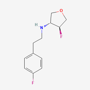 molecular formula C12H15F2NO B1485556 (3R,4S)-4-氟代-N-[2-(4-氟苯基)乙基]氧杂环-3-胺 CAS No. 2165682-34-6