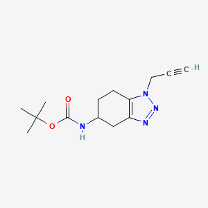 molecular formula C14H20N4O2 B1485563 tert-butyl N-[1-(prop-2-yn-1-yl)-4,5,6,7-tetrahydro-1H-1,2,3-benzotriazol-5-yl]carbamate CAS No. 2097951-70-5
