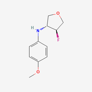 molecular formula C11H14FNO2 B1485567 (3R,4S)-4-fluoro-N-(4-methoxyphenyl)oxolan-3-amine CAS No. 2166247-84-1