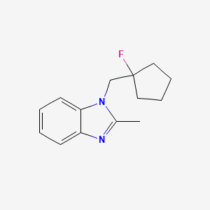 molecular formula C14H17FN2 B1485568 1-[(1-fluorocyclopentyl)methyl]-2-methyl-1H-1,3-benzodiazole CAS No. 2098013-89-7