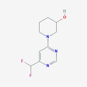 molecular formula C10H13F2N3O B1485570 1-[6-(Difluoromethyl)pyrimidin-4-yl]piperidin-3-ol CAS No. 2097958-54-6