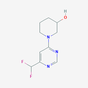 molecular formula C10H13F2N3O B1485570 1-[6-(二氟甲基)嘧啶-4-基]哌啶-3-醇 CAS No. 2097958-54-6