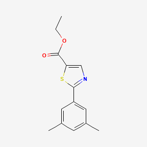 molecular formula C14H15NO2S B14855754 Ethyl 2-(3,5-dimethylphenyl)thiazole-5-carboxylate CAS No. 886369-86-4