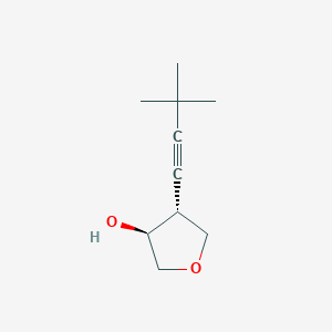 molecular formula C10H16O2 B1485579 (3S,4R)-4-(3,3-dimethylbut-1-yn-1-yl)oxolan-3-ol CAS No. 2165374-96-7
