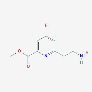 molecular formula C9H11FN2O2 B14855794 Methyl 6-(2-aminoethyl)-4-fluoropyridine-2-carboxylate 