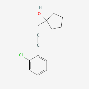 1-[3-(2-Chlorophenyl)prop-2-yn-1-yl]cyclopentan-1-ol