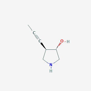 molecular formula C7H11NO B1485583 (3S,4R)-4-(prop-1-yn-1-yl)pyrrolidin-3-ol CAS No. 2165512-88-7