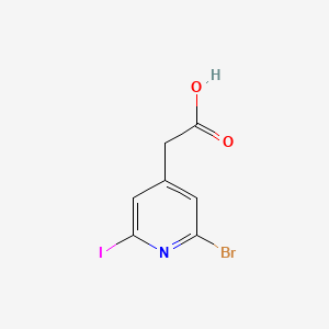 (2-Bromo-6-iodopyridin-4-YL)acetic acid