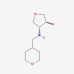 molecular formula C10H18FNO2 B1485593 (3R,4S)-4-fluoro-N-[(oxan-4-yl)methyl]oxolan-3-amine CAS No. 2165551-51-7