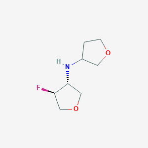 molecular formula C8H14FNO2 B1485595 (3R,4S)-4-fluoro-N-(oxolan-3-yl)oxolan-3-amine CAS No. 2166344-20-1