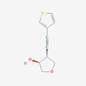 molecular formula C10H10O2S B1485602 (3S,4R)-4-[2-(thiophen-3-yl)ethynyl]oxolan-3-ol CAS No. 2165847-22-1