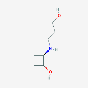 trans-2-[(3-Hydroxypropyl)amino]cyclobutan-1-ol