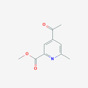 molecular formula C10H11NO3 B14856121 Methyl 4-acetyl-6-methylpyridine-2-carboxylate 