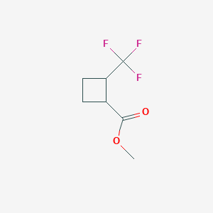 molecular formula C7H9F3O2 B14856144 Methyl 2-(trifluoromethyl)cyclobutanecarboxylate 