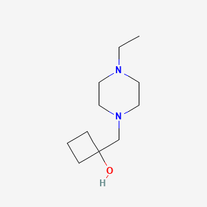 molecular formula C11H22N2O B1485617 1-[(4-Ethylpiperazin-1-yl)methyl]cyclobutan-1-ol CAS No. 2153728-08-4