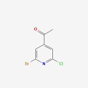 1-(2-Bromo-6-chloropyridin-4-YL)ethanone