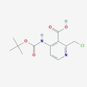 4-((tert-Butoxycarbonyl)amino)-2-(chloromethyl)nicotinic acid