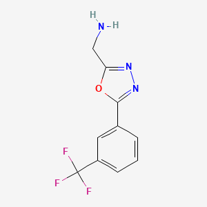 (5-(3-(Trifluoromethyl)phenyl)-1,3,4-oxadiazol-2-yl)methanamine