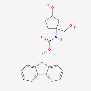 9H-fluoren-9-ylmethyl N-[3-hydroxy-1-(hydroxymethyl)cyclopentyl]carbamate