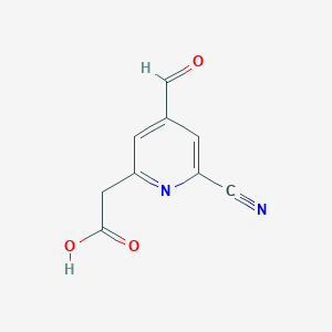 (6-Cyano-4-formylpyridin-2-YL)acetic acid