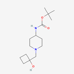 tert-butyl N-{1-[(1-hydroxycyclobutyl)methyl]piperidin-4-yl}carbamate