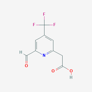 [6-Formyl-4-(trifluoromethyl)pyridin-2-YL]acetic acid