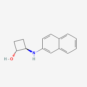 molecular formula C14H15NO B1485628 trans-2-[(Naphthalen-2-yl)amino]cyclobutan-1-ol CAS No. 2152350-58-6
