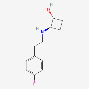 trans-2-{[2-(4-Fluorophenyl)ethyl]amino}cyclobutan-1-ol