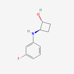 trans-2-[(3-Fluorophenyl)amino]cyclobutan-1-ol