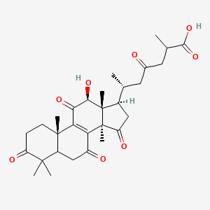 12-Hydroxy-3,7,11,15,23-pentaoxolanost-8-en-26-oic acid