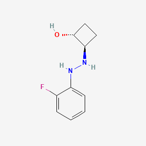 trans-2-[2-(2-Fluorophenyl)hydrazin-1-yl]cyclobutan-1-ol