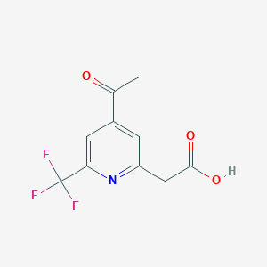 [4-Acetyl-6-(trifluoromethyl)pyridin-2-YL]acetic acid