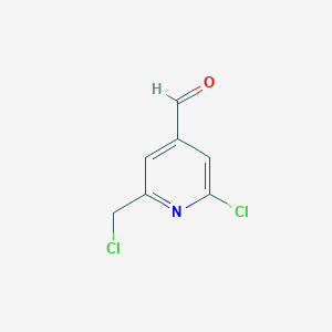 2-Chloro-6-(chloromethyl)isonicotinaldehyde