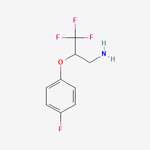 3,3,3-Trifluoro-2-(4-fluoro-phenoxy)-propylamine